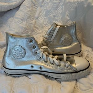 Chrome hi-top Converse All Stars